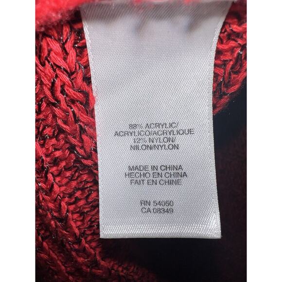 JONESWEAR Red/Black Women's Sweater Cowl Neck Size XL - Picture 7 of 11
